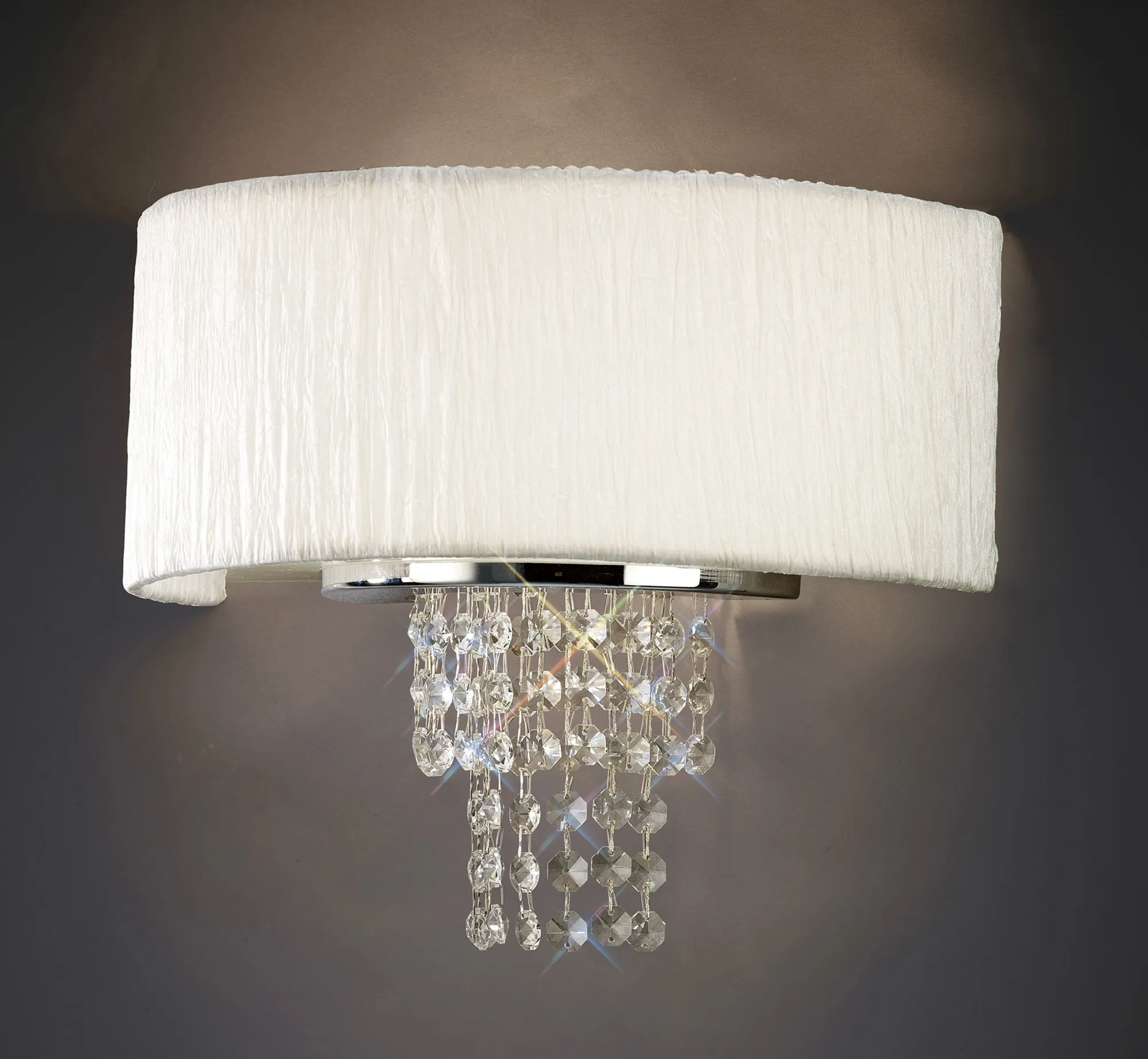 IL30271/WH  Nerissa Crystal Wall Lamp 2 Light